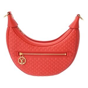 Louis Vuitton Loop Nanogram Red Leather Shoulder Bag